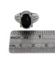 Black Onyx and Diamond Ring in White Gold